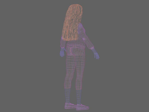 Basic Beautiful girl V35279 3D Model