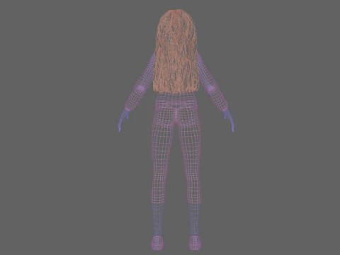 Basic Beautiful girl V35279 3D Model