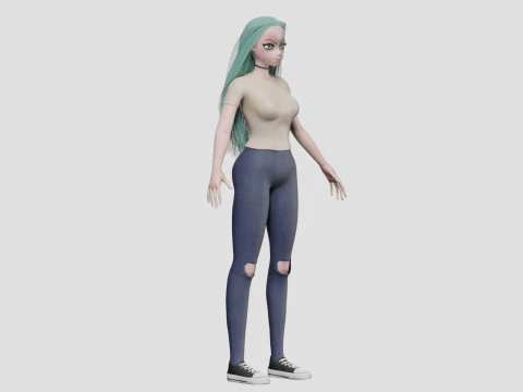 Basic classic girl V34034 3D Model
