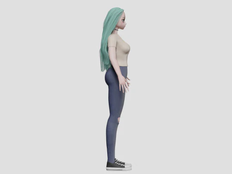 Basic classic girl V34034 3D Model