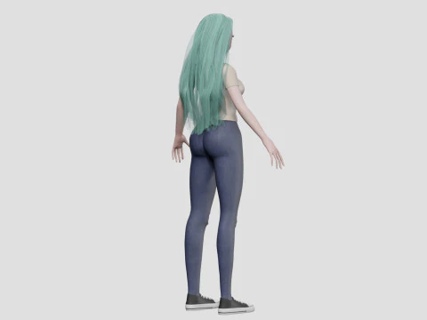 Basic classic girl V34034 3D Model