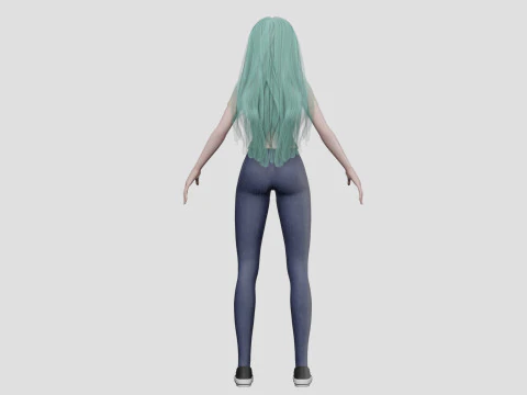 Basic classic girl V34034 3D Model