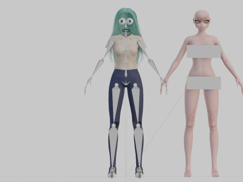 Basic classic girl V34034 3D Model