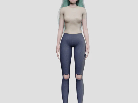 Basic classic girl V34034 3D Model
