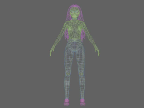 Basic classic girl V34034 3D Model