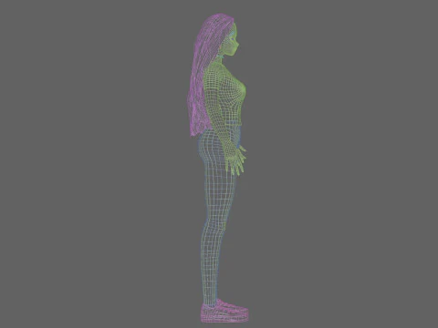 Basic classic girl V34034 3D Model