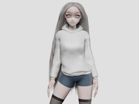 Basic cool girl V35959 3D Model