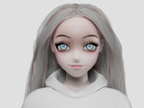Basic cool girl V35959 3D Model