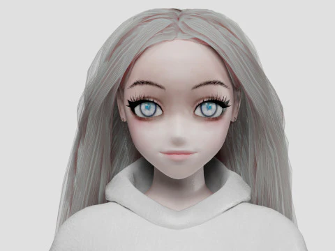 Basic cool girl V35959 3D Model