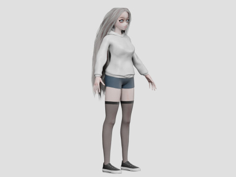 Basic cool girl V35959 3D Model