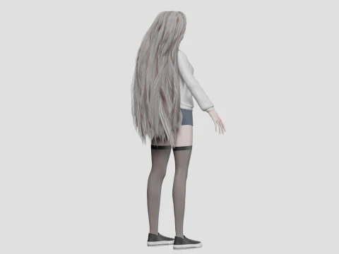 Basic cool girl V35959 3D Model