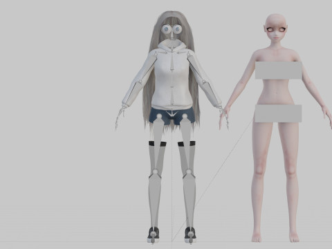 Basic cool girl V35959 3D Model