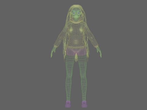 Basic cool girl V35959 3D Model
