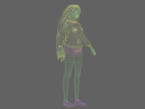 Basic cool girl V35959 3D Model