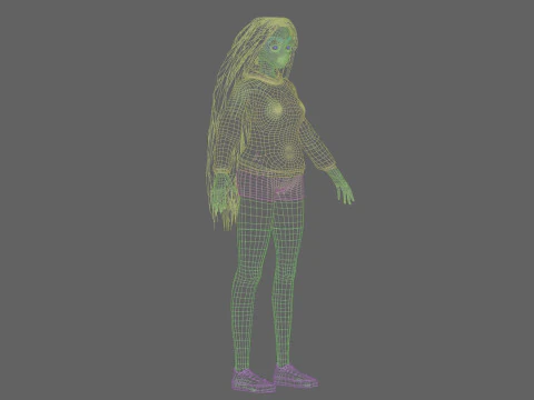 Basic cool girl V35959 3D Model