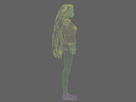 Basic cool girl V35959 3D Model
