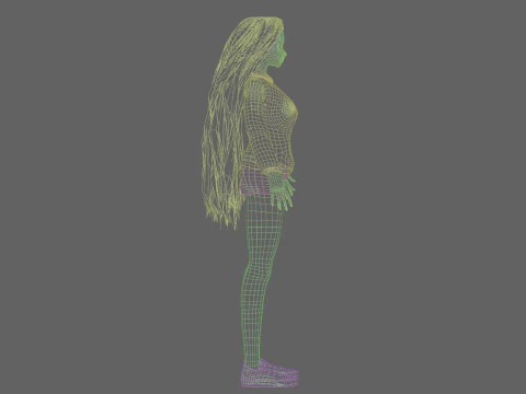 Basic cool girl V35959 3D Model