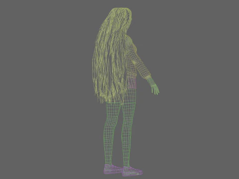 Basic cool girl V35959 3D Model