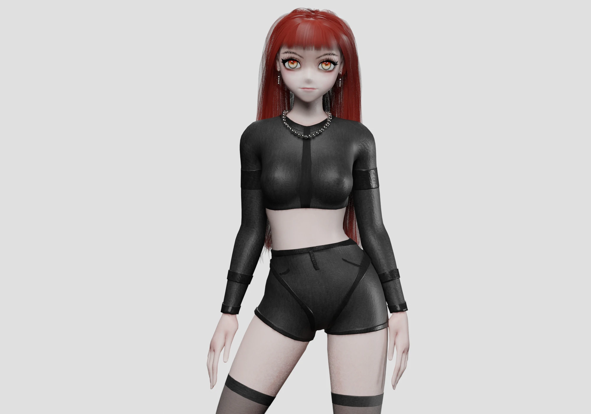 Basic cute girl V39053 3D Model .c4d .max .obj .3ds .fbx .stl .blend 