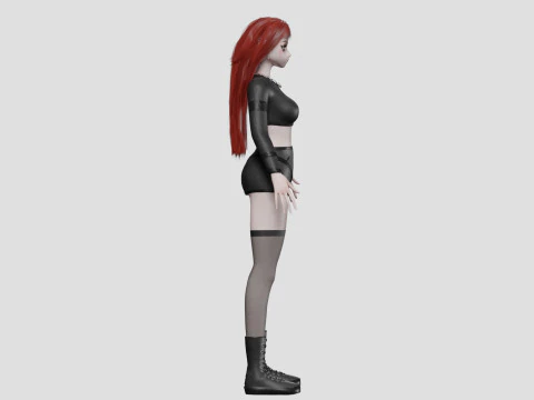 Basic cute girl V39053 3D Model