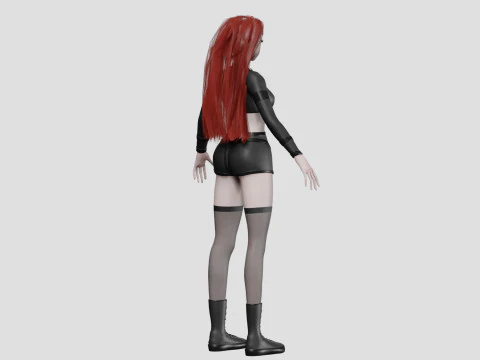 Basic cute girl V39053 3D Model