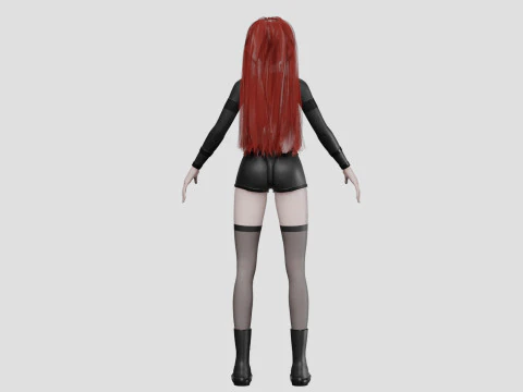 Basic cute girl V39053 3D Model