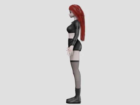 Basic cute girl V39053 3D Model