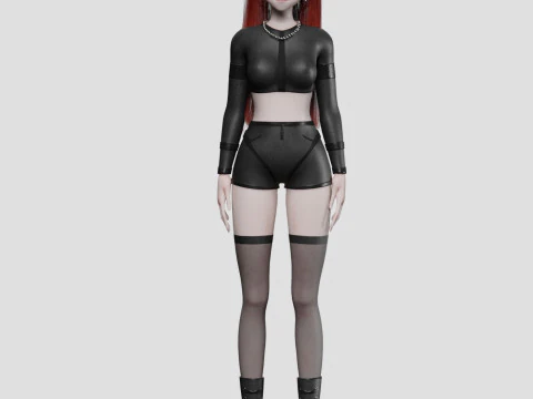 Basic cute girl V39053 3D Model