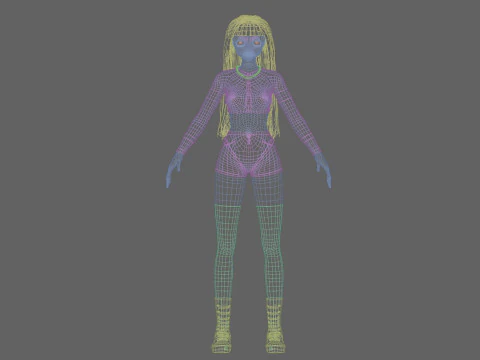 Basic cute girl V39053 3D Model