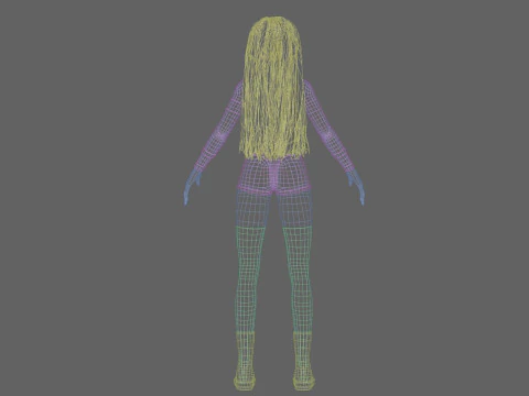 Basic cute girl V39053 3D Model