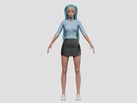 Basic Standard girl V22507 Modello 3D