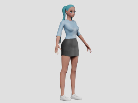 Basic Standard girl V22507 Modello 3D