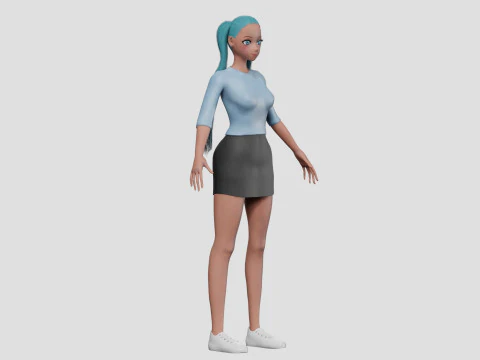 Basic Standard girl V22507 3D Model