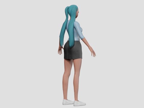 Basic Standard girl V22507 Modello 3D