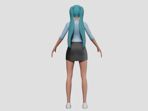 Basic Standard girl V22507 3D Model