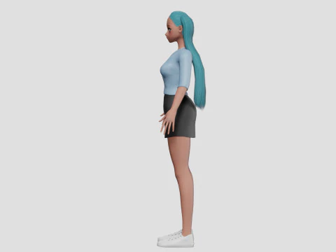 Basic Standard girl V22507 3D Model