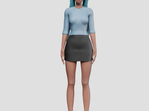 Basic Standard girl V22507 3D Model
