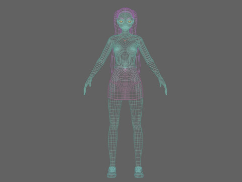 Basic Standard girl V22507 Modello 3D