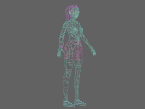 Basic Standard girl V22507 Modello 3D