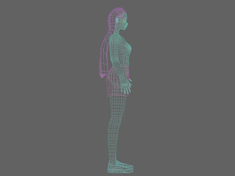 Basic Standard girl V22507 3D Model