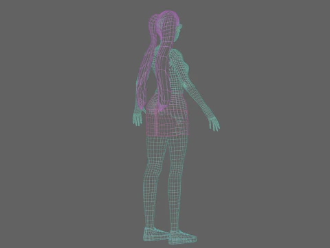 Basic Standard girl V22507 3D Model