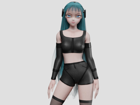 Basic sweet girl V37873 3D Модель