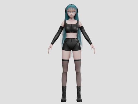 Basic sweet girl V37873 3D Model