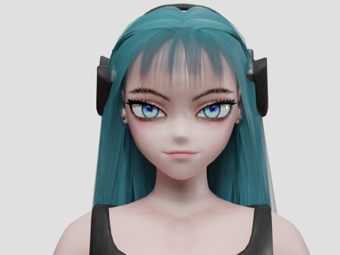 Basic sweet girl V37873 3D Model