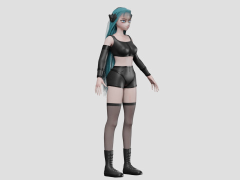 Basic sweet girl V37873 3D Model