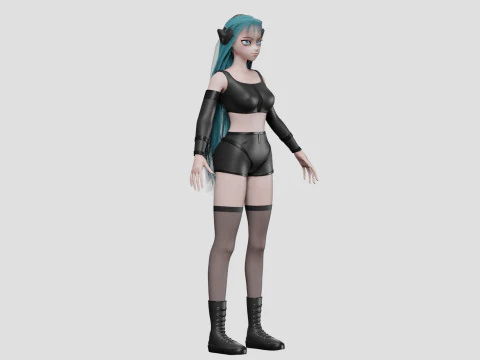 Basic sweet girl V37873 3D Model