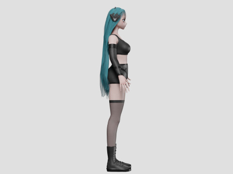 Basic sweet girl V37873 3D Model
