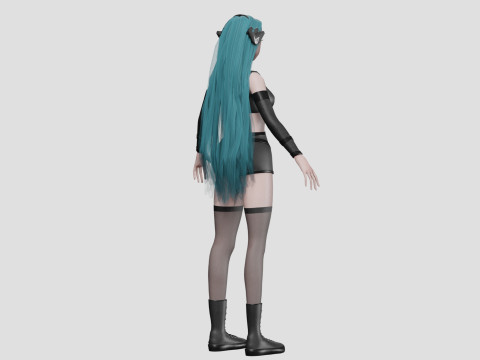 Basic sweet girl V37873 3D Model