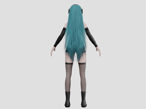 Basic sweet girl V37873 3D Model