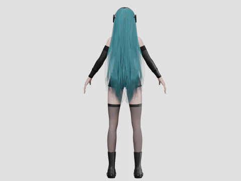 Basic sweet girl V37873 3D Model